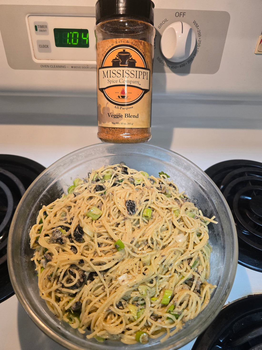 Angel Hair Pasta Salad with Mississippi Spice Company Veggie Blend